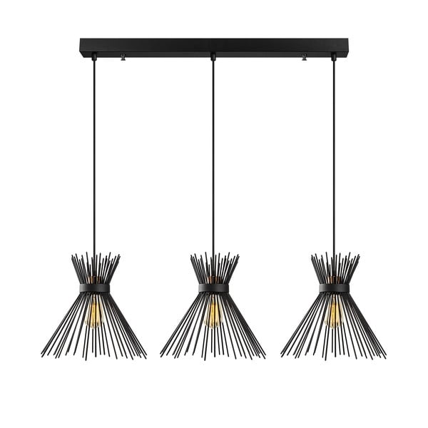 Черна висяща лампа за 3 крушки Kirpi - Opviq lights-image-2
