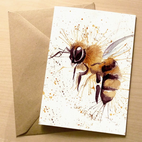Přáníčko Wraptious Splatter Bee