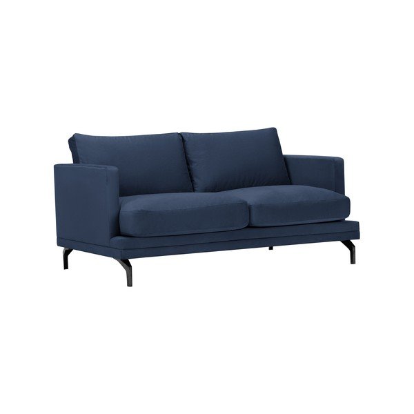 Tmavě modrá pohovka s podnožím v černé barvě Windsor & Co Sofas Jupiter-image-1