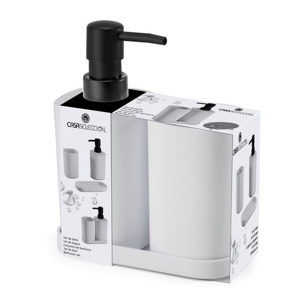 Бял комплект аксесоари за баня - Casa Selección-image-4