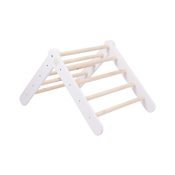 Бял пиклер триъгълник от масивен бор 46x87x60 cm Montessori – Meowbaby-image-4