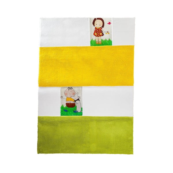 Dětský koberec Mavis Yellow and Green, 100x150 cm