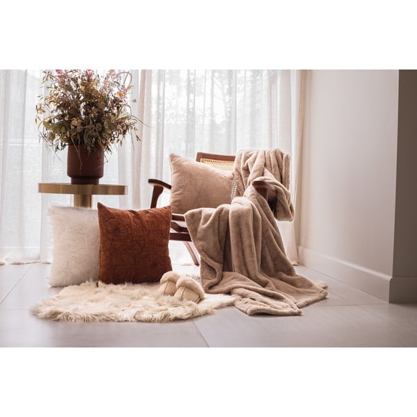 Кафяво одеяло от изкуствена кожа 150x200 cm Ruby – Tiseco Home Studio-image-4
