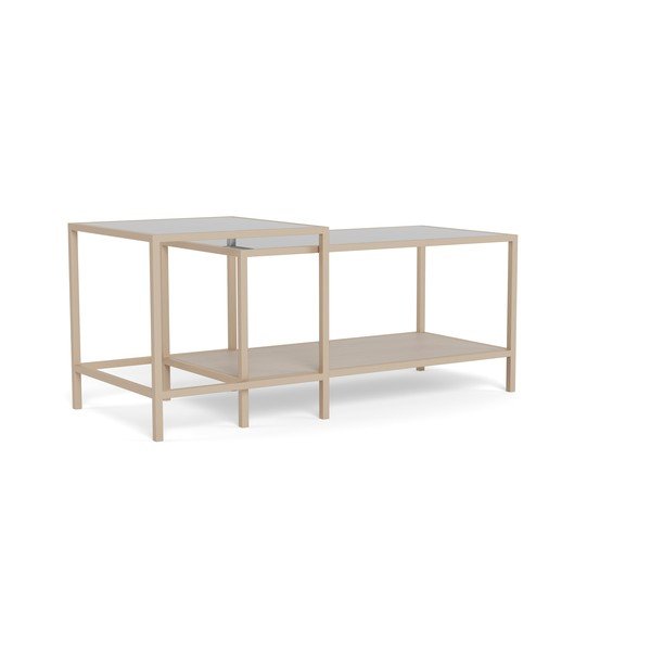 Сиви стоманени масички за кафе в комплект 2 бр. 50x90 cm Seaford – Actona-image-3