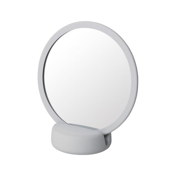 Светлосиво огледало за козметична маса, височина 18,5 cm - Blomus