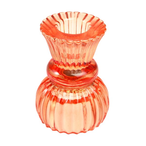 Нисък свещник от оранжево стъкло - Rex London-image-1