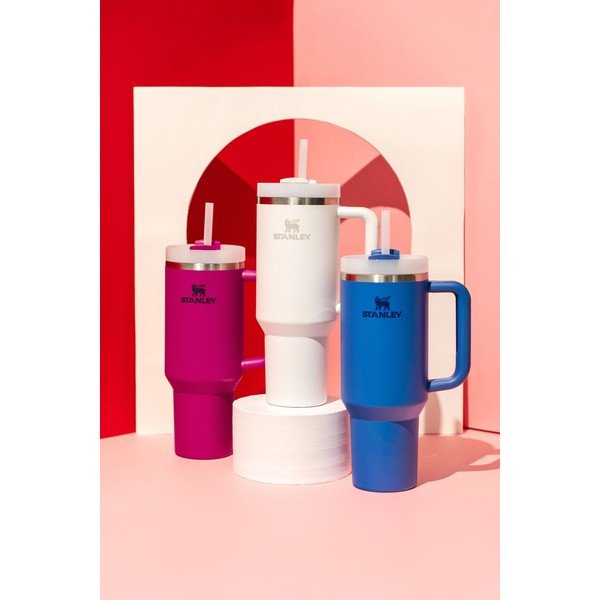 Бял термос със сламка от неръждаема стомана 1,18 l Quencher H2.0 FlowState Tumbler Frost – Stanley-image-3