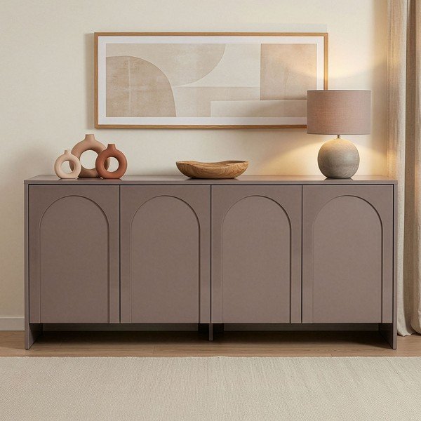 Кафяво-сив скрин 180x80x45 cm Arlen  – Kalune Design-image-1