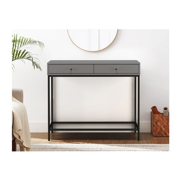 Сива конзолна маса 35x90 cm Celine – Støraa-image-4