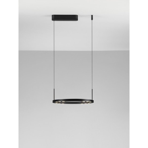 Матово черно алуминиево LED затъмняващо се висящо осветително тяло ø 40 cm Lunette – Nova Luce-image-4