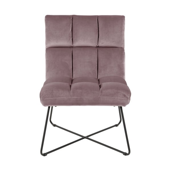 Розово кадифено кресло Alba – Actona-image-2