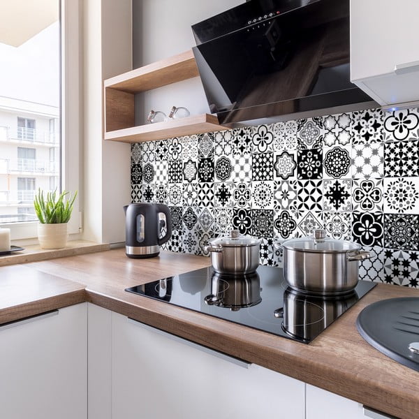 Комплект от 9 стикера за стена Циментови плочки , 10 x 10 cm Alexia - Ambiance-image-1