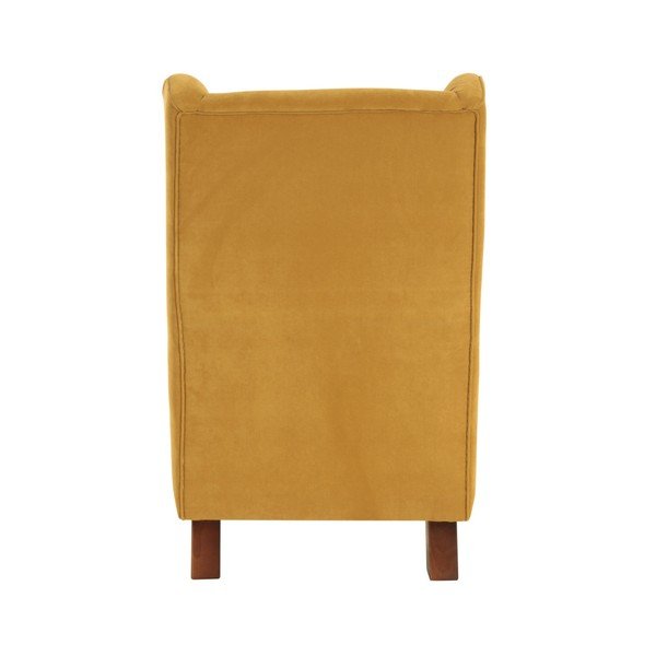 Žluté křeslo ušák Max Winzer Bruno Velor-image-2