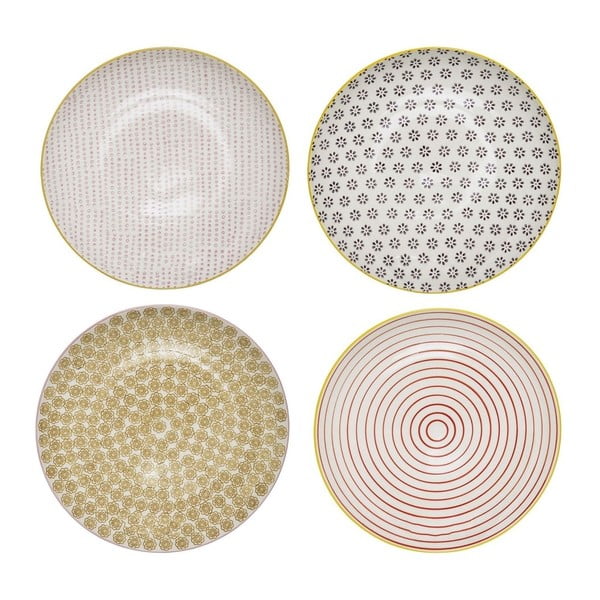 Комплект от 4 керамични плитки чинии Susie Mento - Bloomingville
