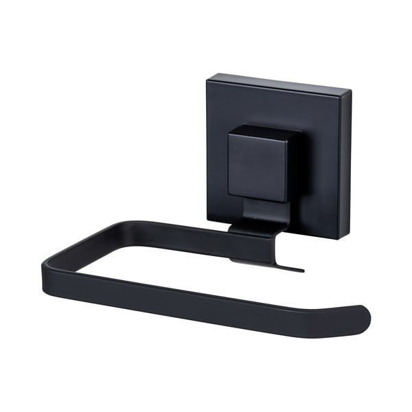 Черен самозалепващ държач за тоалетна хартия от неръждаема стомана Quadro – Wenko-image-2