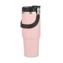 Светлорозова бутилка за пътуване бутилка  от неръждаема стомана 1 l Eco – Ladelle