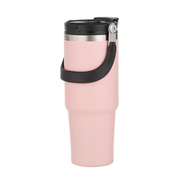 Светлорозова бутилка за пътуване бутилка  от неръждаема стомана 1 l Eco – Ladelle