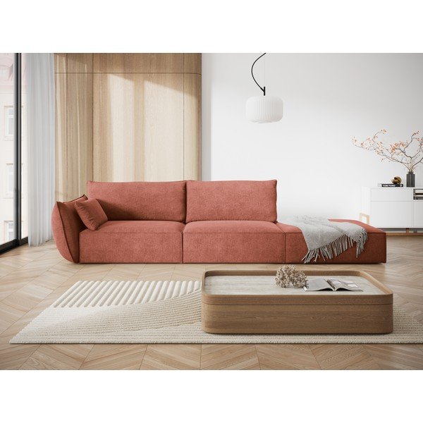 Червен  шезлонг (ляв ъгъл) Vanda – Mazzini Sofas-image-1