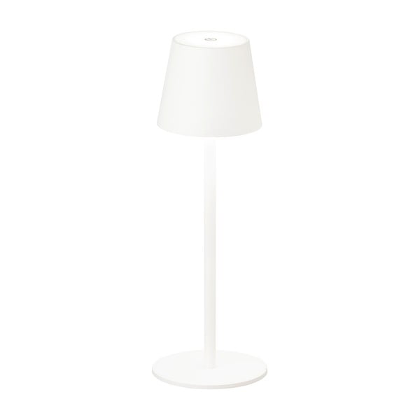 Бяла LED настолна лампа със сензор за движение и метален абажур (височина 38 см) Tropea - Fischer & Honsel