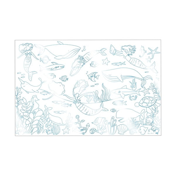 Картинки за оцветяване Mermaid – Meri Meri-image-2