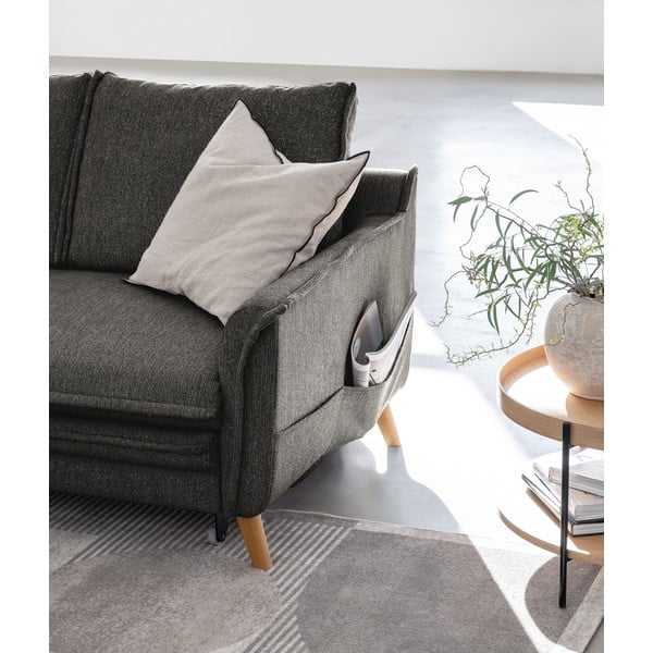 Тъмносив разтегателен ъглов диван (ляв ъгъл) Charming Charlie – Miuform-image-4