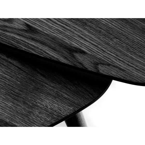 Черни масички за кафе в комплект от 2 бр. 70x100 cm Adda – Unique Furniture-image-4