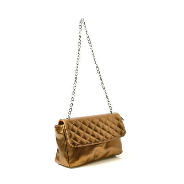 Kožená kabelka Bella, metalická-image-2