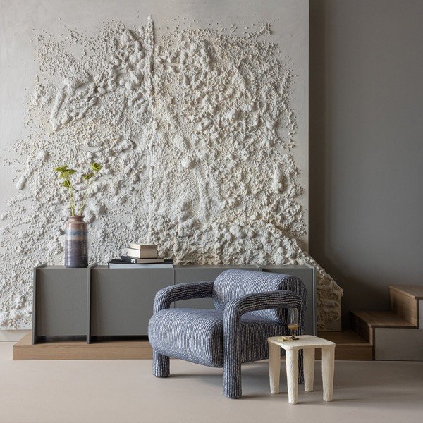 Сиво-синьо кресло Lenny – WOOOD-image-1