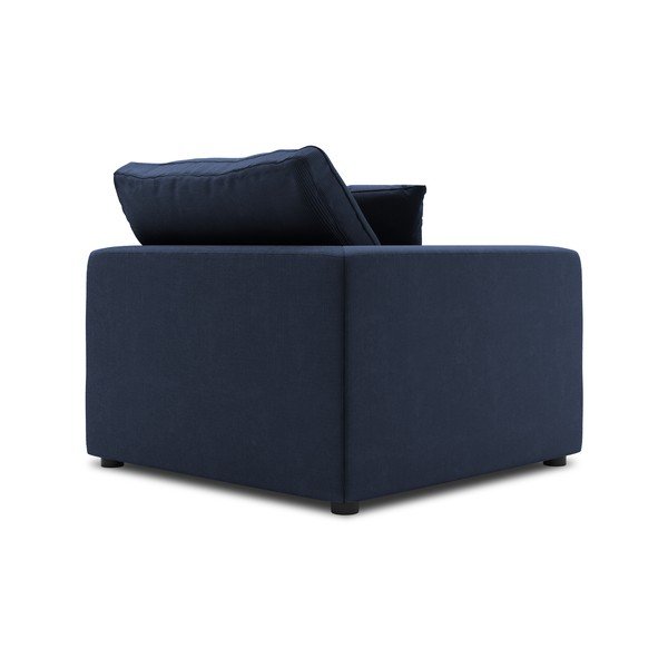 Тъмносиня ъглова част от модулен диван от велур Galaxy, ляв ъгъл - Windsor & Co Sofas-image-3