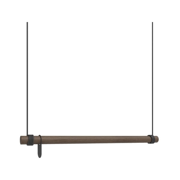Кафява стенна закачалка от масивен дъб 80 cm Swing M – LIND DNA
