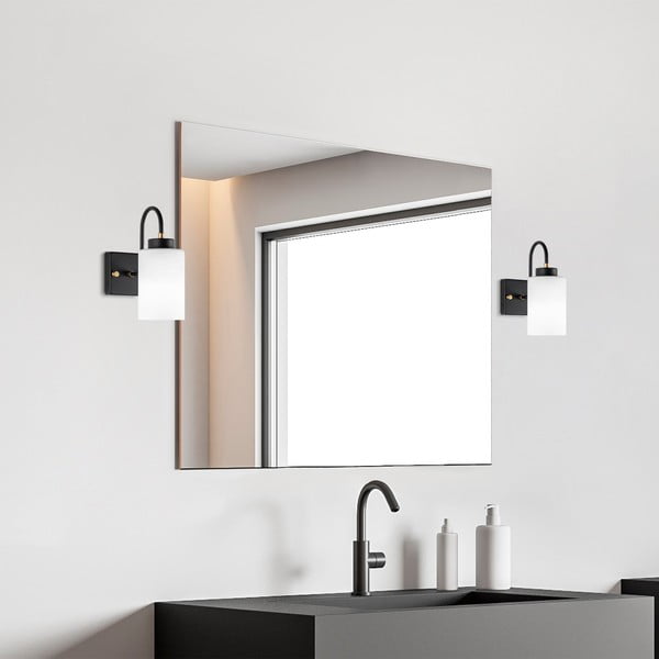 Черно-бял стенна лампа ø 10 cm Duzsuz – Opviq lights-image-3