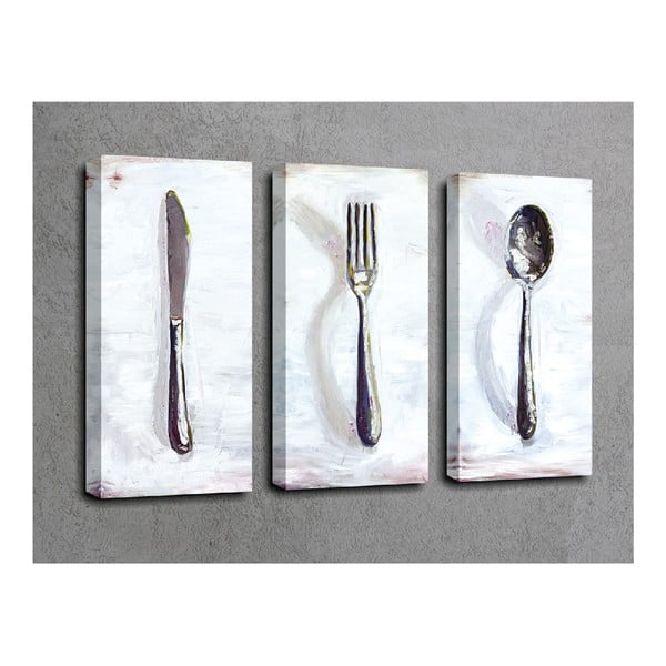 Картина от 3 части върху платно Вечеря - Wallity-image-1