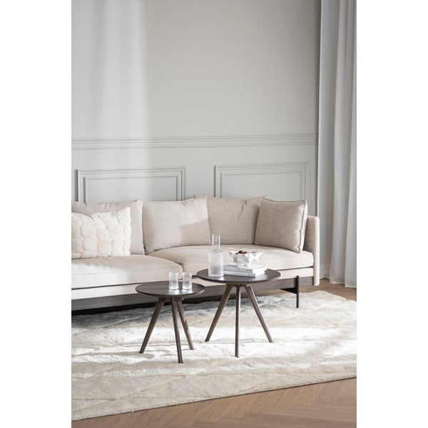 Кръгла странична масичка с дъбов плот ø 50 cm Yumi – Rowico-image-1