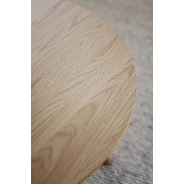 Кръгла маса за кафе в дъбов декор в естествен цвят 90x90 cm Yumi - Rowico-image-4