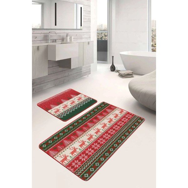 Кадифени килими за баня в комплект 2 бр. 60x100 cm Merry Christmas – Mila Home-image-1