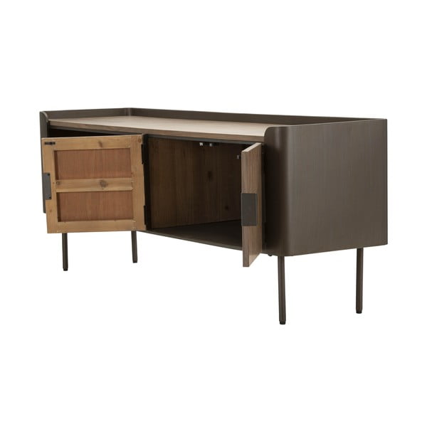 Кафява маса за телевизор от масивна ела 150x58 cm Toronto – Mauro Ferretti-image-3