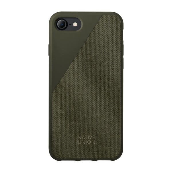 Тъмнозелен калъф за мобилен телефон за iPhone 7 и 8 Clic Canvas Case - Native Union