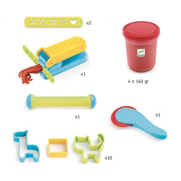 Комплект глина за моделиране и формички - Djeco-image-1