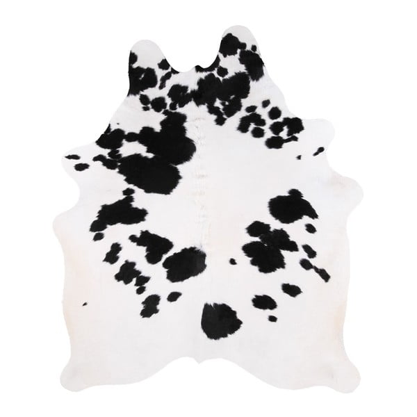 Черно-бяла естествена кравешка кожа Nero Creamy, 182 x 161 cm - Arctic Fur