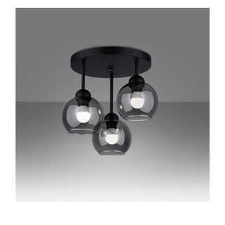 Черна лампа за таван ø 15 cm Grande - Nice Lamps