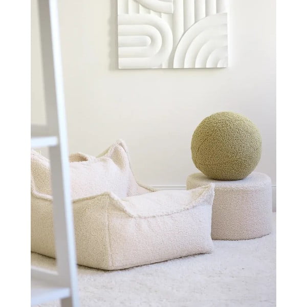 Зелена детска възглавница за диван от букле Ball – Wigiwama-image-4