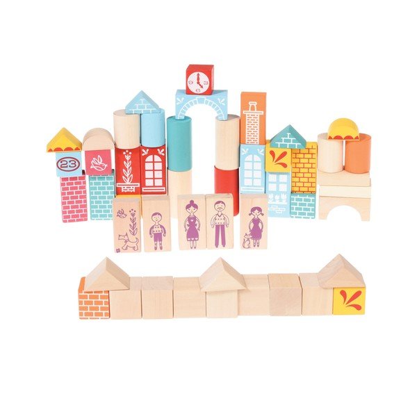 Dřevěná stavebnice Rex London Bricks Set, 50 kostiček-image-1