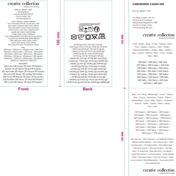 Памучна декоративна възглавница 50x50 cm Pico – Bloomingville-image-4