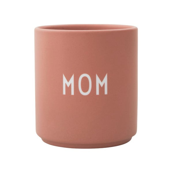 Розова и бежова порцеланова чаша 300 ml Mom - Design Letters