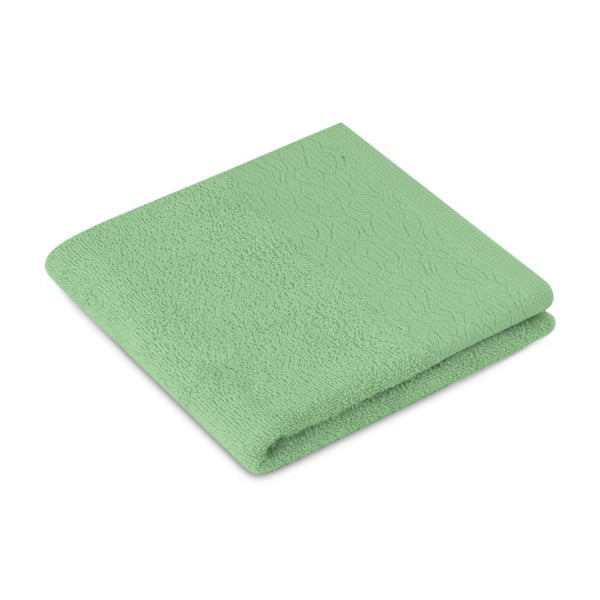 Светлозелени памучни хавлии и кърпи за баня в комплект от 2 бр. от тери Flos – Restilo-image-1