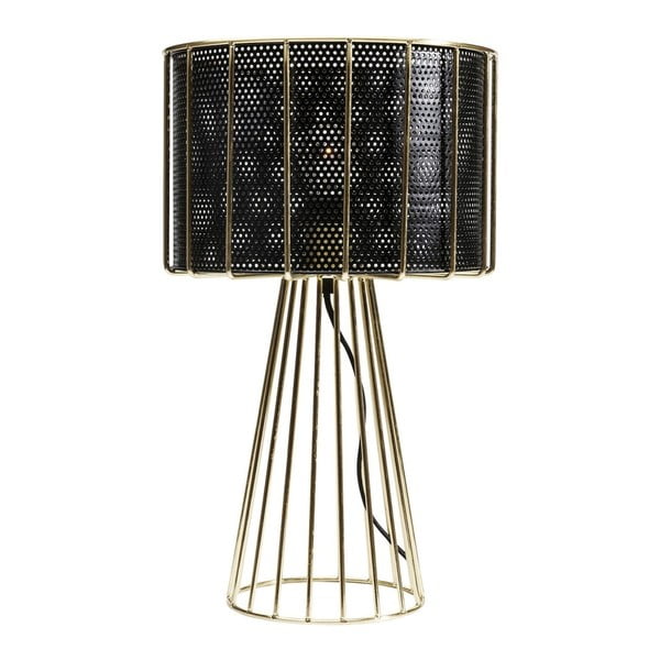 Černo-zlatá stolní lampa Kare Design Wire