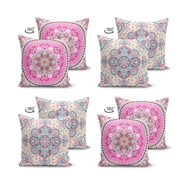Комплект от 4 калъфки за възглавници Мандала, 45 x 45 cm - Minimalist Cushion Covers
