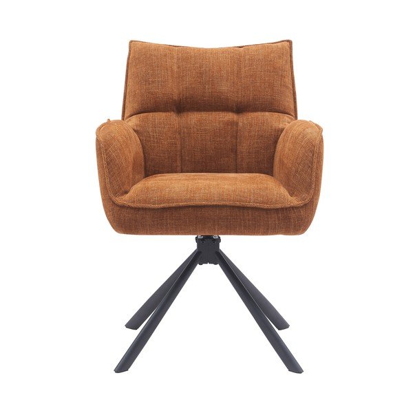 Оранжеви тапицирани трапезни столове в комплект 2 бр. Marilla – Unique Furniture-image-1