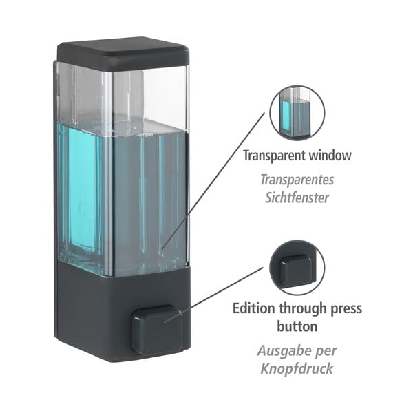 Пластмасов диспенсър за сапун, монтиран на стената, 0,32 л Istres - Wenko-image-3