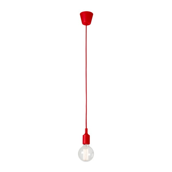 Червена висяща лампа без абажур Sula - SULION